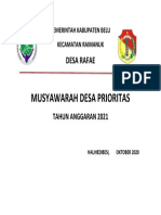 Musyawarah Desa Prioritas 2021