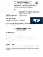 Términos de Referencia de Nivel Topografico