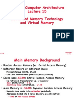 CS203A Computer Architecture Cache and Memory Technology and Virtual Memory