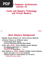 CS203A Computer Architecture Cache and Memory Technology and Virtual Memory