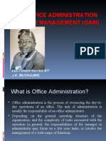 Office - Administration and Management (Oam)