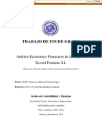 Trabajo de Fin de Grado: Análisis Económico Financiero de La Empresa Ecosol Poniente S.L