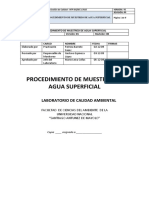 Procedimiento de Muestreo de Agua Superficial