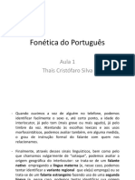 Fonética e Fonologia do português 1 - Introdução à linguística - 2021