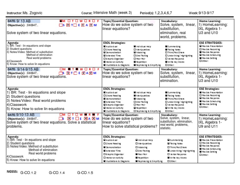 Intensive Algebra 1: Solving Equations | PDF | Equations | Algebra