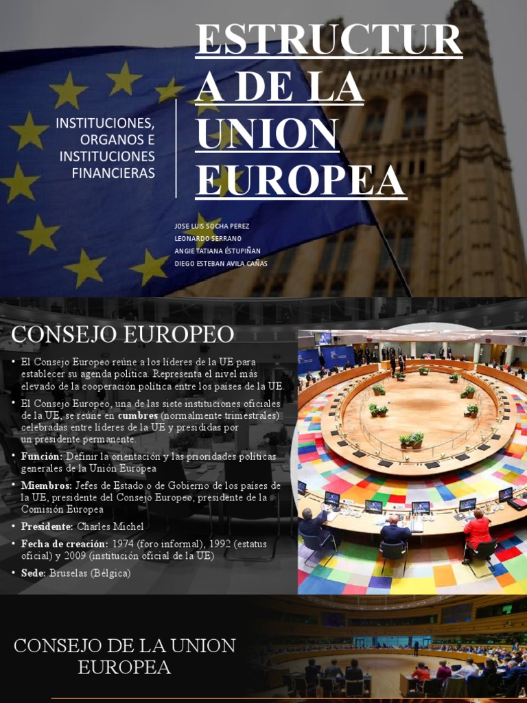ESTRUCTURA DE LA UNION EUROPEA Diapositivas ( | PDF | Unión Europea ...