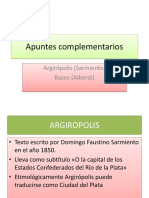Apuntes Complementarios para Argirópolis y Las Bases