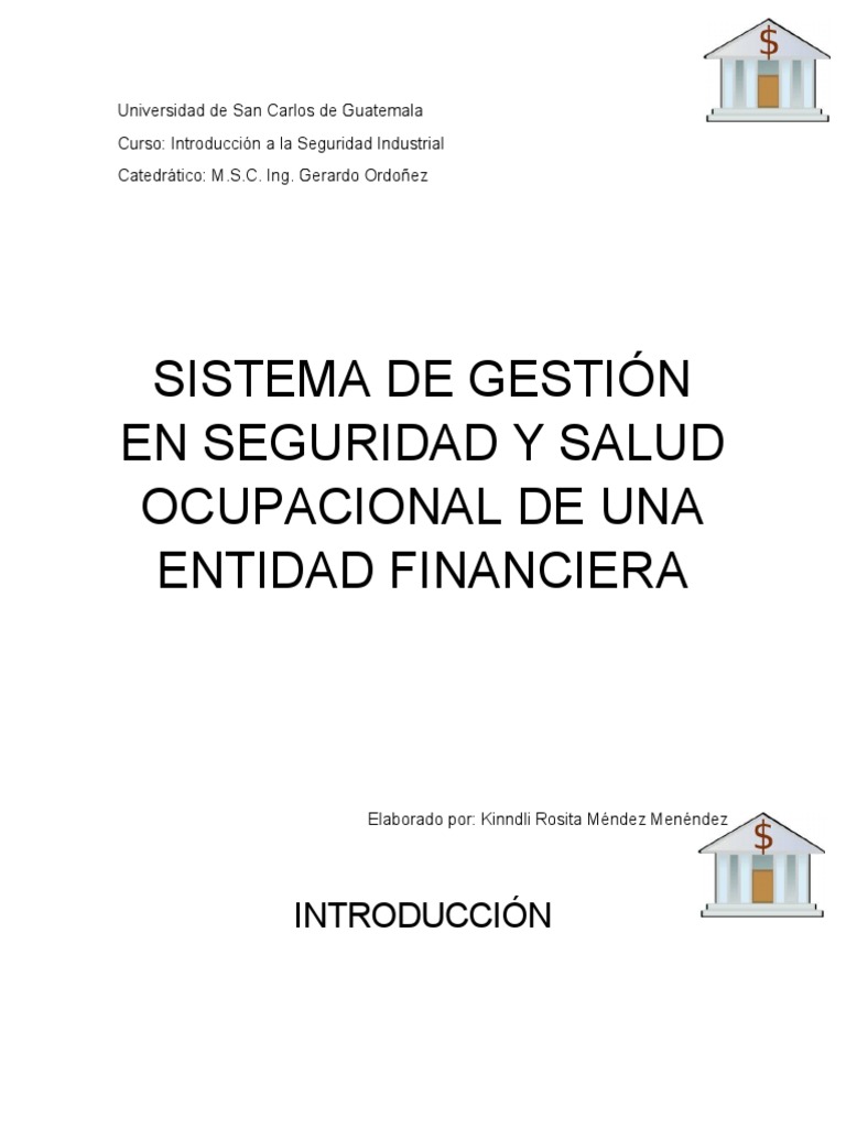Sistema de Gestión en Seguridad Ocupacional | PDF | Seguridad y salud ...