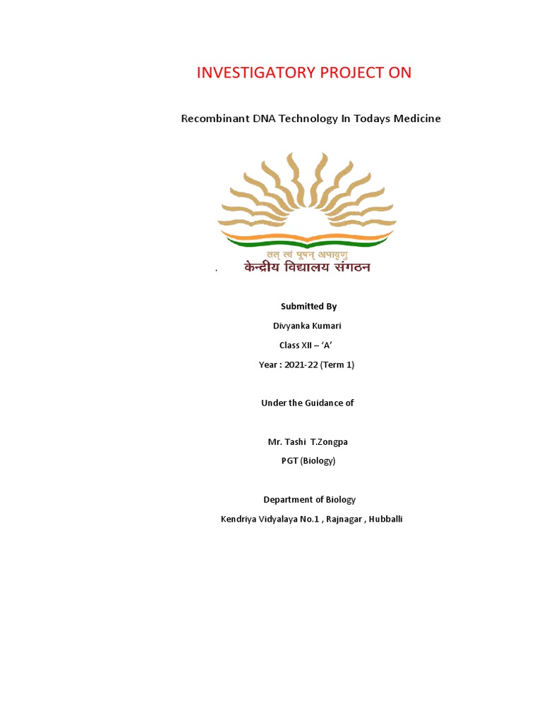 Recombinant DNA in Modern Medicine | PDF | Plasmid | Molecular Cloning