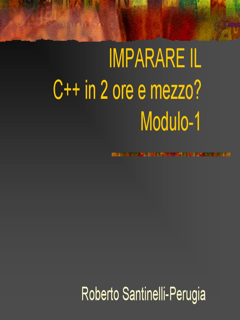 Linguaggio C++ 1 | PDF