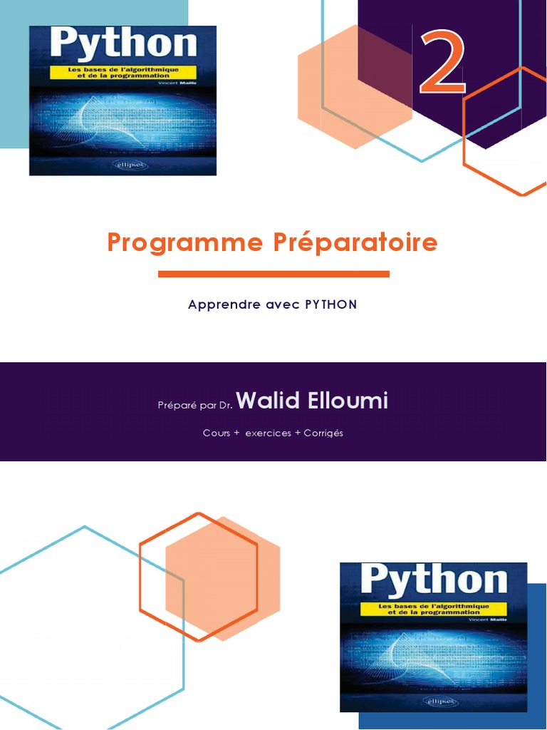 Programme Préparatoire Python Tunisie | PDF | Python (Langage de ...