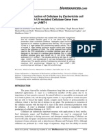 Bioresources.: Enhanced Production of Cellulase by Escherichia Coli Engineered With UV-mutated Cellulase Gene From