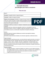 PLANO DE AULA (EDUCAÇÃO INCLUSIVA) (M2 - Aprendizagem para Todos Os Estudantes)