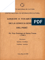 Lexicon o Vocabulario de La Lengua General Del Peru_2016