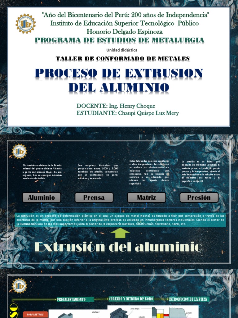 Proceso de Extrusion Del Aluminio | PDF | Aluminio | Extrusión