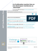 The Effect of Sulfonation Reaction Time On Polystyrene Electrospun Membranes As Polymer Electrolyte