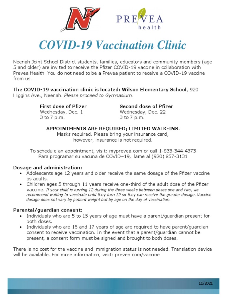 COVID-19 Vaccination Clinic | PDF | Self-Improvement