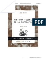 Historia Sucinta de La Matematica - Jose Babini
