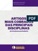 OAB Masterclass: Artigos mais cobrados nas principais disciplinas