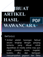 Membuat Artikel Hasil Wawancara