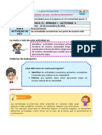 Experiencia 10 - Semana 1 - Dia 2 - Martes 16 de Nov. - Personal Social - Actividades Economicas Son Parte de Nuestra Vida