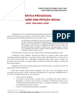 Prática Processual Como Fazer Uma Petição Inicial: Prof. Cristiano Lopes