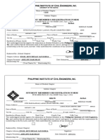 P I C E: Student Member S Registration Form