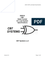 CBF Water Cooled AC Load System Specification