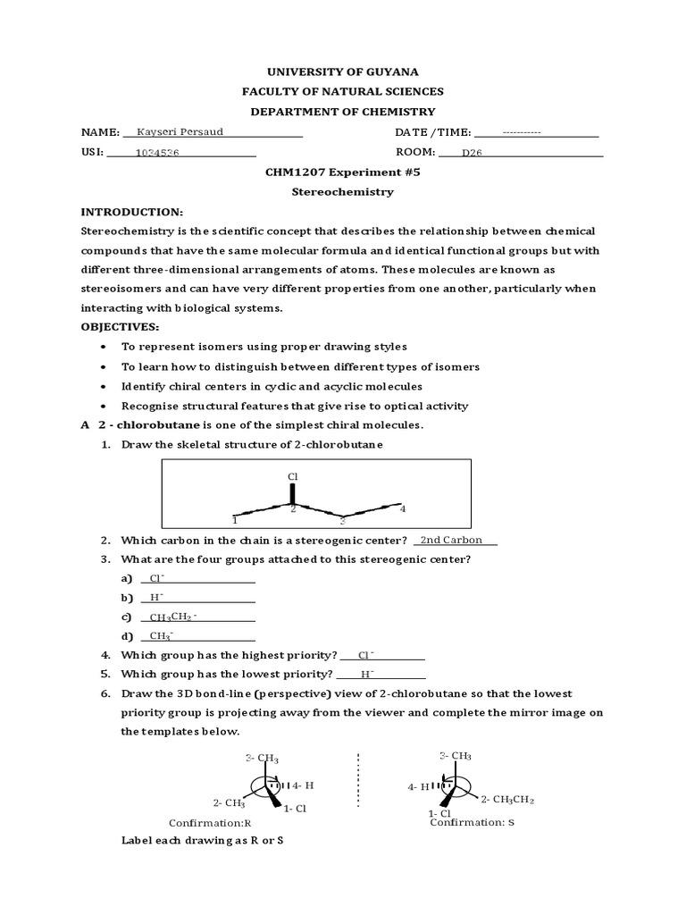 Chemistry Lab Final.. PDF Chirality (Chemistry) Chemistry