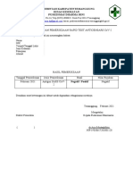 SURAT KETERANGAN PEMERIKSAAN RAPID TEST ANTIGENSARS CoV