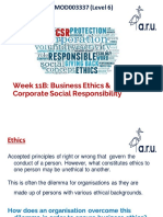 WEEK 11B BUSSINESS STRATEGY - Business Ethics Corporate Social Responsibility