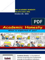 Promoting Academic Honesty (DM-OUCI-2021-395) : October 20, 2021