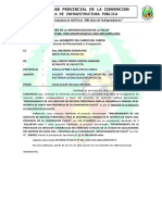 Informe N°068 Solicito Modificacion Presupuestal Entre Proyectos