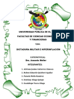 Disctadura Militar e Hiperinflacion PDF