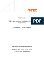 Unit No: 12 Title: Applications of Mechanical Systems in Engineering