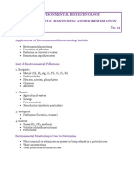 Environmental Biotechnology Environmental Monitoring and Bioremediation No. 11