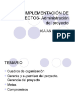 Implementación de proyectos