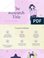 4.2 The Research Title