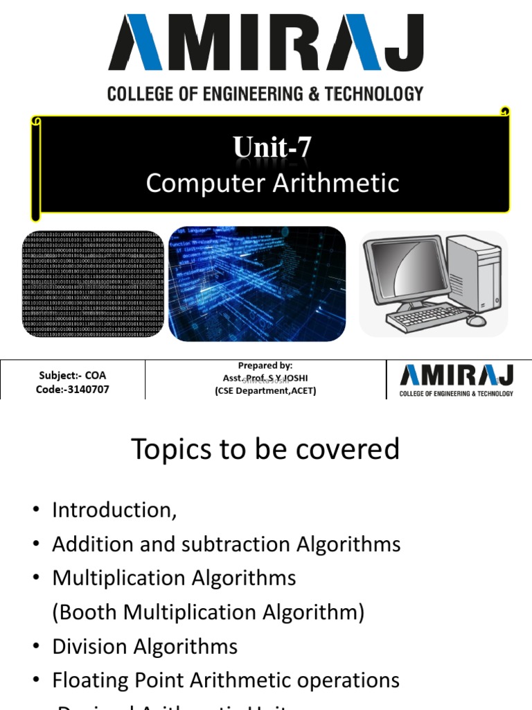 Computer Arithmetic Algorithms Overview | PDF | Arithmetic | Binary ...