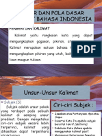 Unsur Dan Pola Kalimat Dasar Bahasa Indonesia