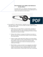 Circuito eléctrico explicado con modelo cadena bicicleta