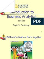 Introduction To Business Analytics: Topic 5: Clustering