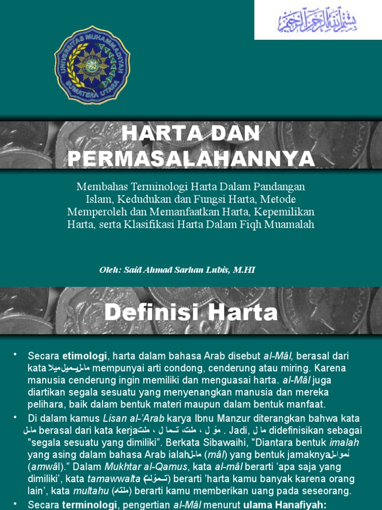 Konsep Harta Dan Uang Fikih Mumalah Bag 2 Majelis Ulama Indonesia Provinsi Sumatera Utara