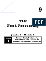 TLE Food Processing: Quarter 1 - Module 1