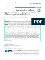 Prevalence and Determinants of Violence Against Health Care in The Metropolitan City of Peshawar: A Cross Sectional Study