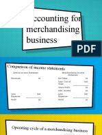 Accounting For Merchandising Business