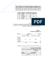 Registrar en El Diario Las Transacciones de Inventario de Putter's Paradise Usando El Método PEPS