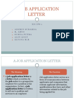 A Job Application Letter