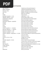 Comprehensive Command List: 147 Commands | PDF