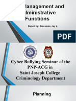 PNP-ACG Cyber Bullying Seminar Report